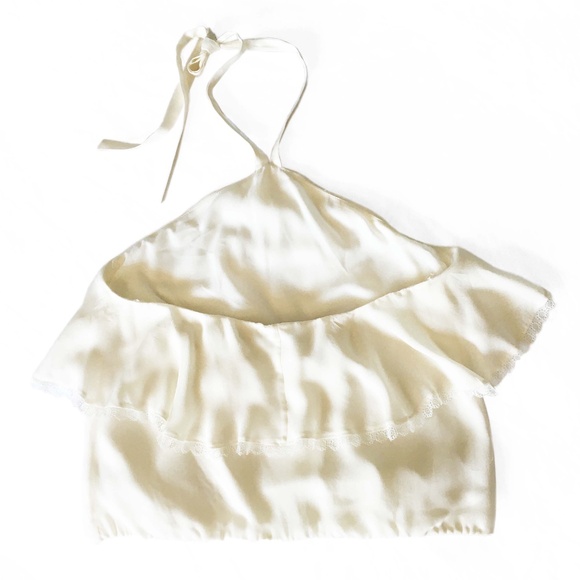 ALICE + OLIVIA "Monet" Ruffled Silk Halter Top NWT - Picture 14 of 16